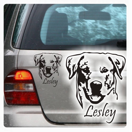 Labrador Name Auto Aufkleber Autoaufkleber Sticker Hunde A1097