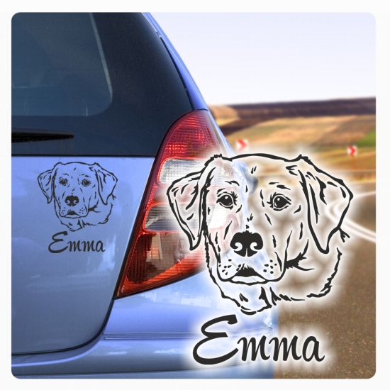 Labrador Name Auto Aufkleber Autoaufkleber Sticker Hund Hundeaufkleber A4054