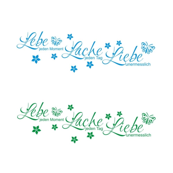 Wandtattoo Lebe Lache Liebe  Wandaufkleber W1536