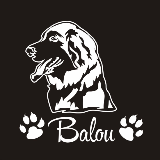 Hundeaufkleber Leonberger Name Autoaufkleber A368