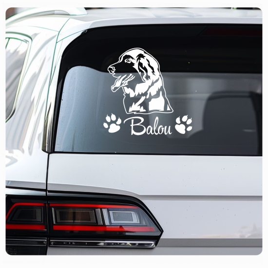 Hundeaufkleber Leonberger Name Autoaufkleber A368