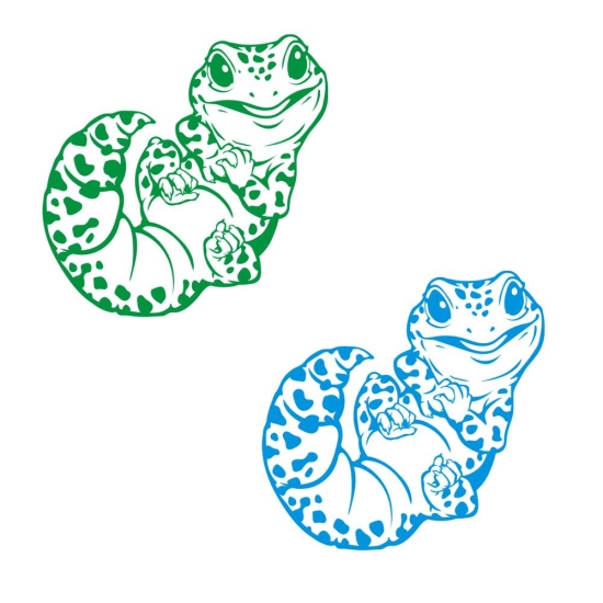 Leoparden Gecko Wohnmobil Aufkleber WoMo Gekko Eidechse Echse Sticker WoMo201