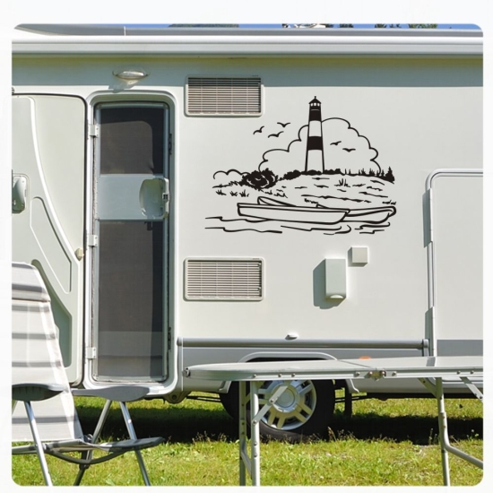 Leuchtturm Sylt Sticker Aufkleber Autoaufkleber WoMo Maritim WoMo007
