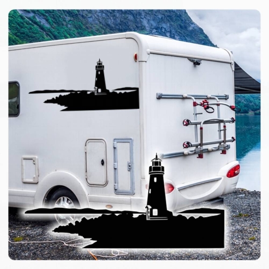 Wohnmobil Aufkleber Leuchtturm WoMo Caravan Aufkleber Sticker WoMo126