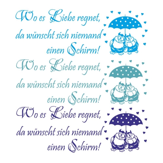 Wo es Liebe regnet... Spruch Wandtattoo Lounge Wandtaufkleber W1699