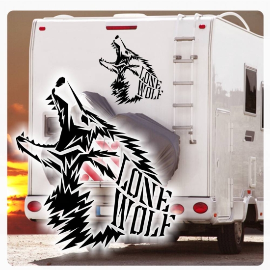 Wohnmobil Aufkleber Lone Wolf WoMo Caravan Aufkleber Sticker WoMo296
