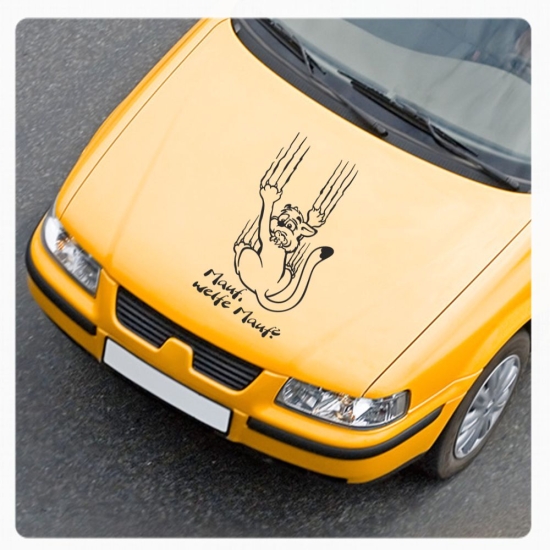 Kratze Katze Maus Autoaufkleber Sticker Motorhauben Mauf A3055
