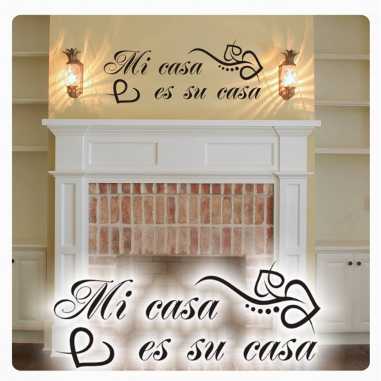 Mi Casa es su Casa Wandtattoo Wandsticker Zitat Wandaufkleber W597