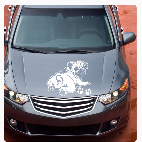 Mops Auto Aufkleber Hundeaufkleber Autoaufkleber Sticker Pug A577