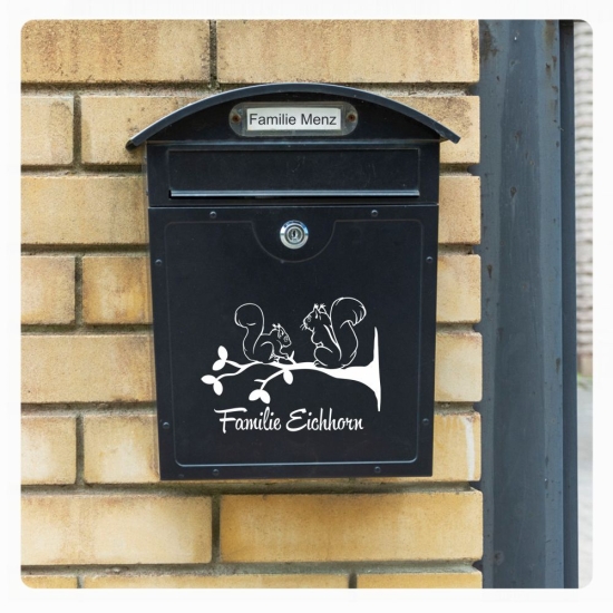 Briefkastenaufkleber Eichhörnchen Namen Aufkleber Sticker B015