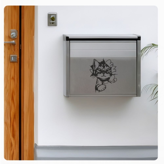 Briefkastenaufkleber Katze Kitty Namen Aufkleber Sticker B006