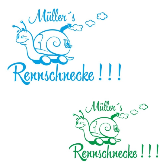 Wohnmobil Aufkleber Name Rennschnecke Schneckenhaus Wohnwagen Sticker Caravan WoMo445