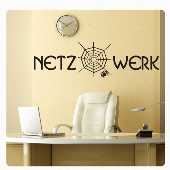 Netzwerk Wandtattoo Wandaufkleber Büro Network W084