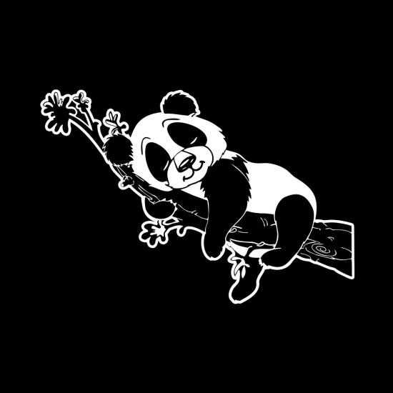 Wandtattoo Panda schlafendes Pandabärchen Sticker  W026hen Wandtattoo Wandaufkleber Kinderzimmer W026