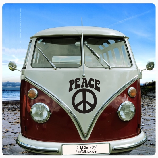 Peace 60iger 70iger Jahre Retro Auto Aufkleber Hippie Style Sticker A2054