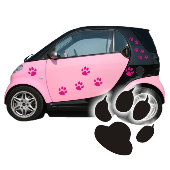 Pfoten SET Hunde Autoaufkleber Aufkleber Auto Sticker A123