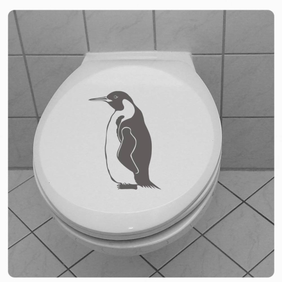 Pinguin WC Deckel Aufkleber Wandtattoo Bad TDA021