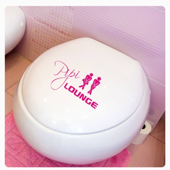 Pipi Lounge WC Deckel Toilette Bad Aufkleber Klo TDA030