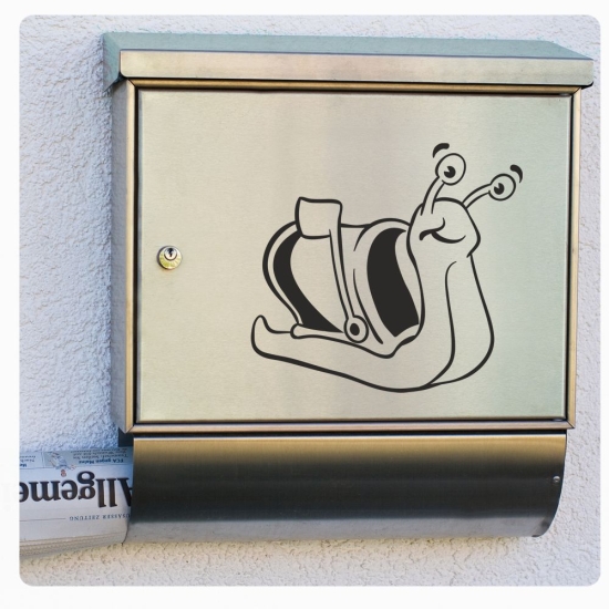 Briefkastenaufkleber Schnecke Postschnecke Schneckenpost  Aufkleber Sticker B016