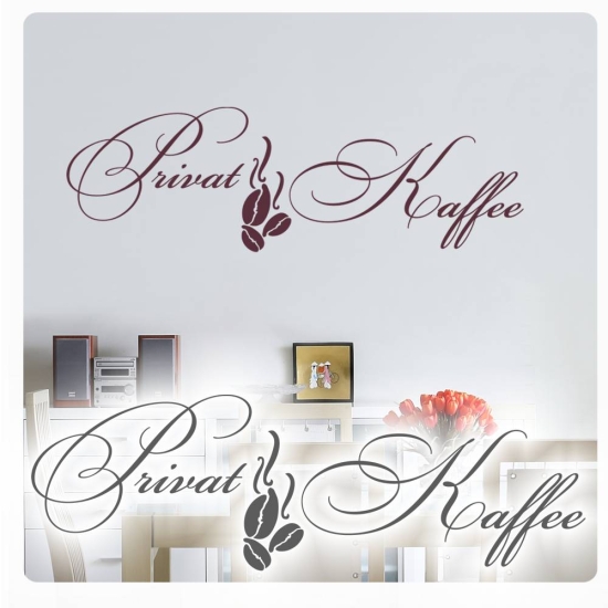 Wandtattoo Privat Kaffee Küche Wandaufkleber Coffee Walltattoo Essen W674