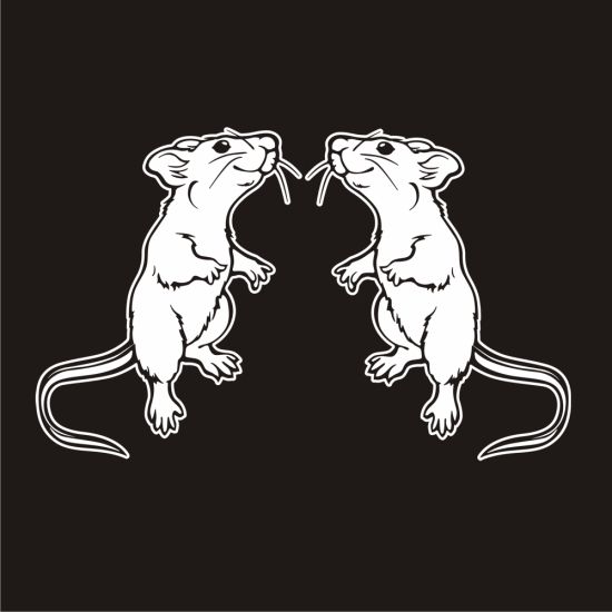 2er Set Maus Ratte Autoaufkleber Autotattoo Sticker A3016