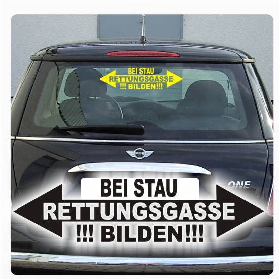 BEI STAU Rettungsgasse BILDEN Autoaufkleber Auto Aufkleber Sticker A1039