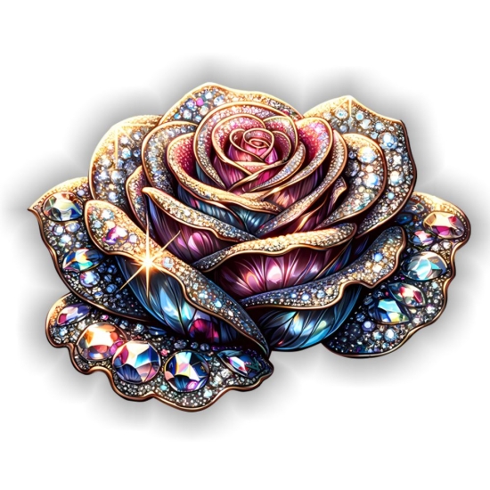 Coole Rose Rosen Kristall Juwelen Strass Autoaufkleber Sticker Auto Aufkleber Digitaldruck DA362