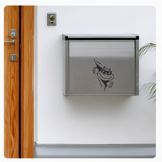 Briefkastenaufkleber Schildkröte cool schaut raus Aufkleber Sticker B023