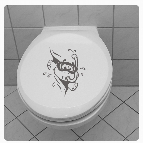 WC Deckel Aufkleber Schildkröte Turtle WC Deckel Aufkleber TDA015