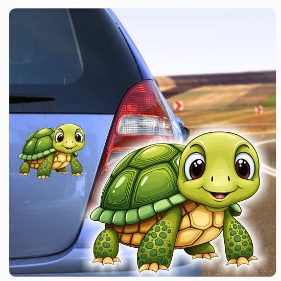 lustige Schildkröte Turtle Autoaufkleber Sticker Auto Aufkleber Digitaldruck DA302