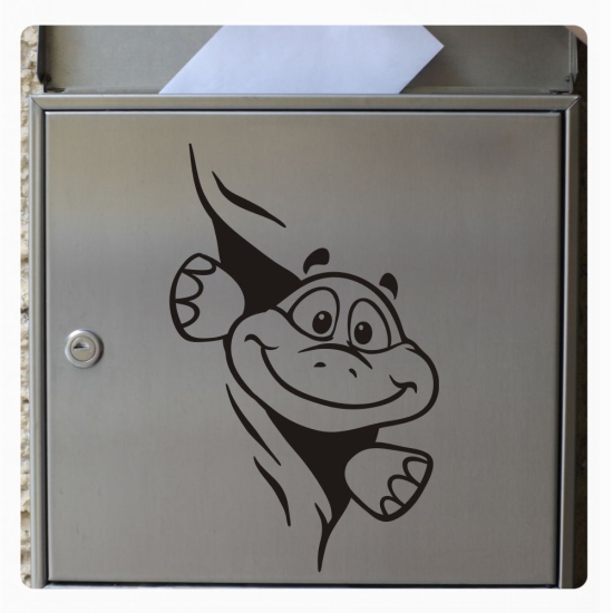 Briefkastenaufkleber Schildkröte schaut raus Aufkleber Sticker B024