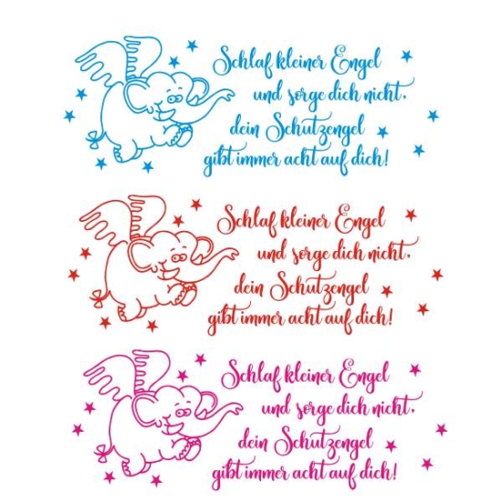Wandaufkleber Aufkleber Schlaf kleiner Engel und sorge dich nicht Wandtattoo W244