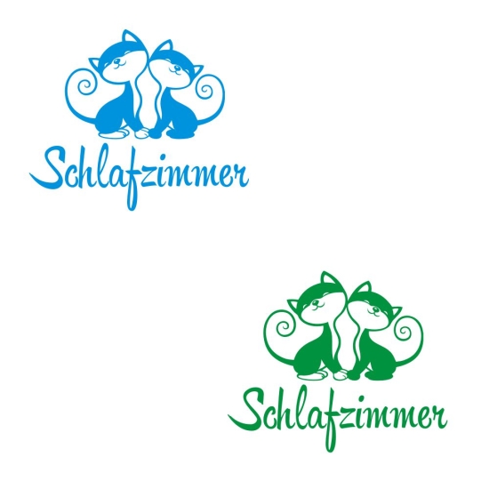 Schlafzimmer Katzen Katzenliebe Wandtattoo Türaufkleber Tür Aufkleber Sticker T808