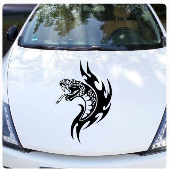 Motorhauben Aufkleber Cobra Schlange Snake Tribal Autoaufkleber Sticker A629