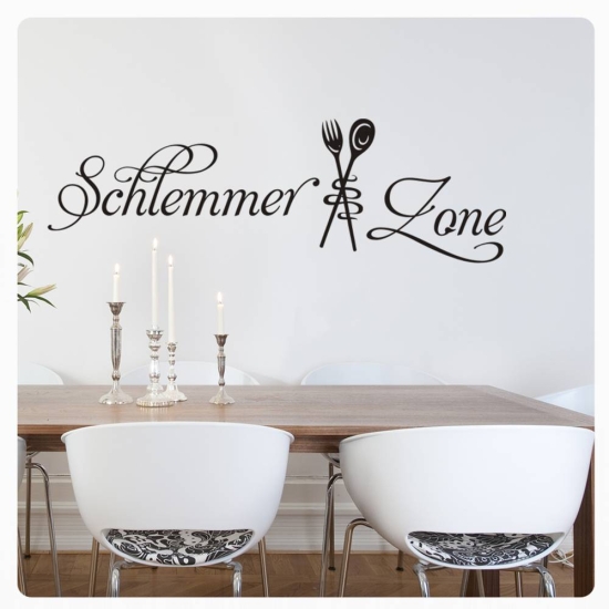 Schlemmer Zone Wandtattoo Wandaufkleber Vintage W1073