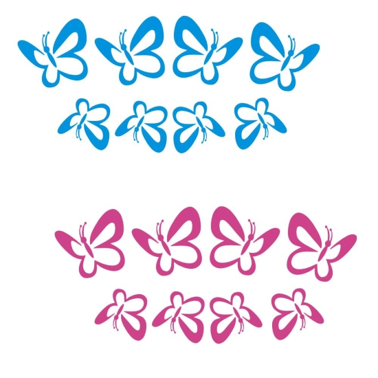 Fahrradaufkleber Schmetterlinge Butterflys Aufkleber Sticker SET F104
