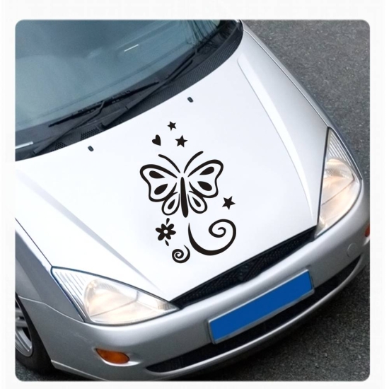 Schmetterling Sterne Herzen Autoaufkleber Sticker Aufkleber A2062
