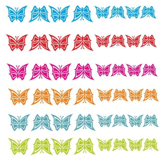 Fahrradaufkleber Schmetterlinge Butterflys Aufkleber Sticker SET F098