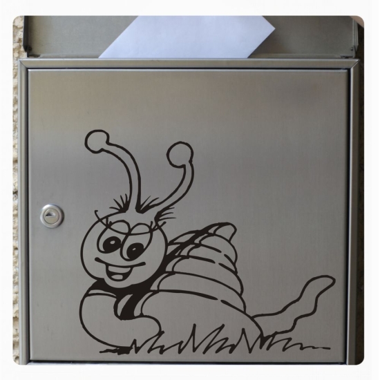 Briefkastenaufkleber Schnecke Aufkleber Sticker B007