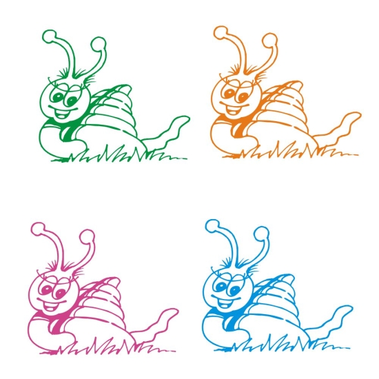 Briefkastenaufkleber Schnecke Aufkleber Sticker B007