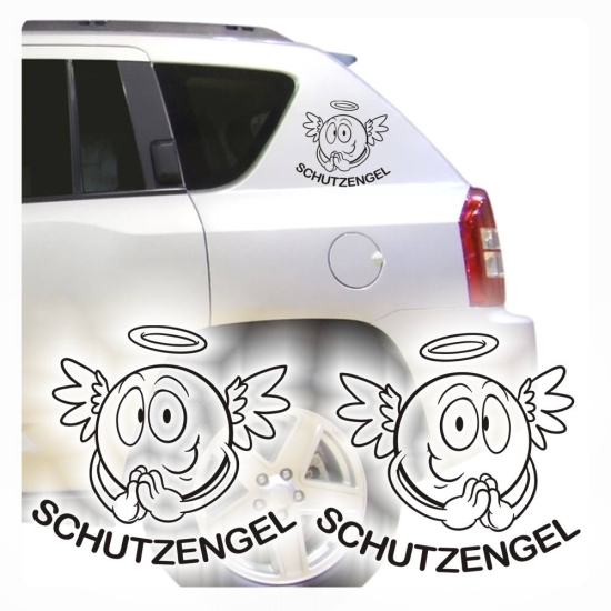 Set 2er SCHUTZENGEL Auto Aufkleber ENGEL ANGEL Sticker Auto A2048