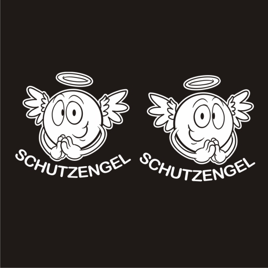 Set 2er SCHUTZENGEL Auto Aufkleber ENGEL ANGEL Sticker Auto A2048