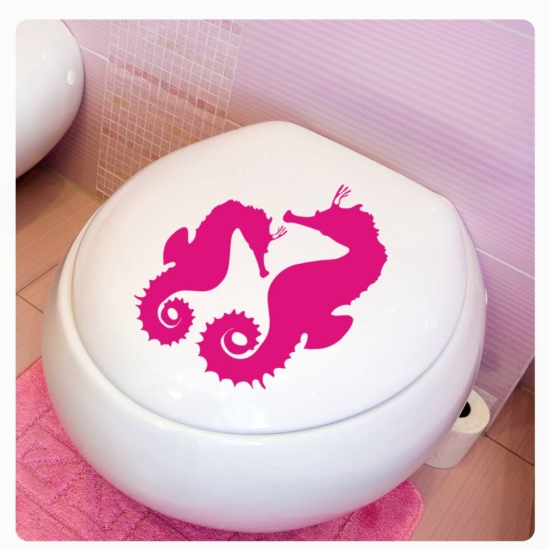 Seepferdchen WC Deckel Aufkleber BAD Klo TDA011