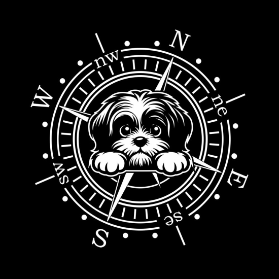 Wohnmobil Aufkleber Shih Tzu Kompass Wohnwagen Caravan Sticker WoMo497