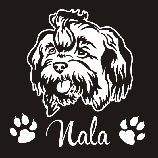 Hundeaufkleber Shih Tzu Name Autoaufkleber A342