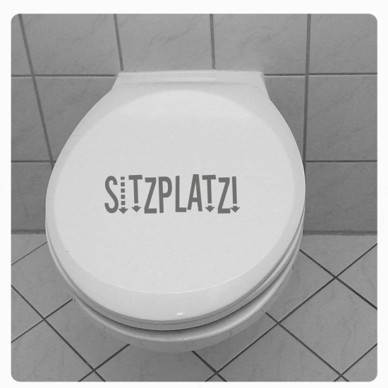 Sitzplatz Aufkleber für WC Deckel Wandtattoo Bad Toilette TDA098