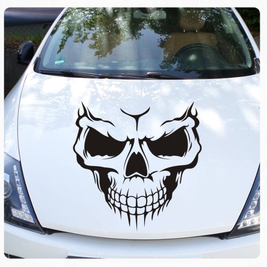 Totenkopf Aufkleber für Auto Motorhaube Skull 💀 Sticker Motorrad  Helm