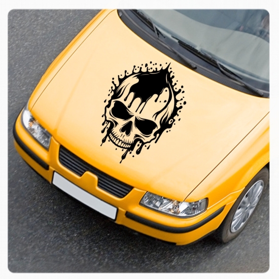 Skull Totenkopf Engel Teufel Motorhauben Autoaufkleber Auto Aufkleber Sticker A4265