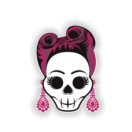 Rockabilly Girl Skull Auto Aufkleber Sticker Digitaldruck DA895