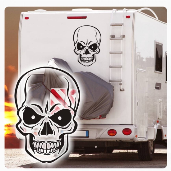Skull Wohnmobil Caravan Wohnwagen Aufkleber WoMo289